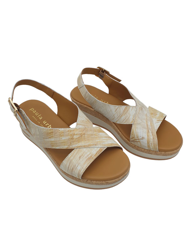 SANDALIAS DE CUÑA NATURAL PAULA URBAN 35828N FORMENTERA - Imagen 3