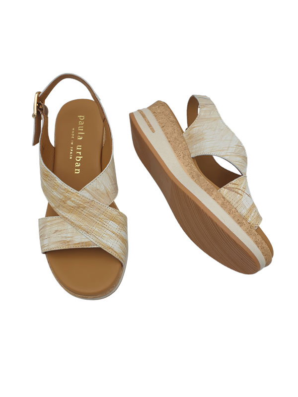 SANDALIAS DE CUÑA NATURAL PAULA URBAN 35828N FORMENTERA - Imagen 5