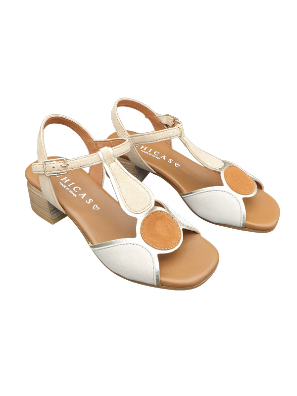 SANDALIAS DE TACON DCHICAS 3931T COMBI TIERRA - Imagen 3