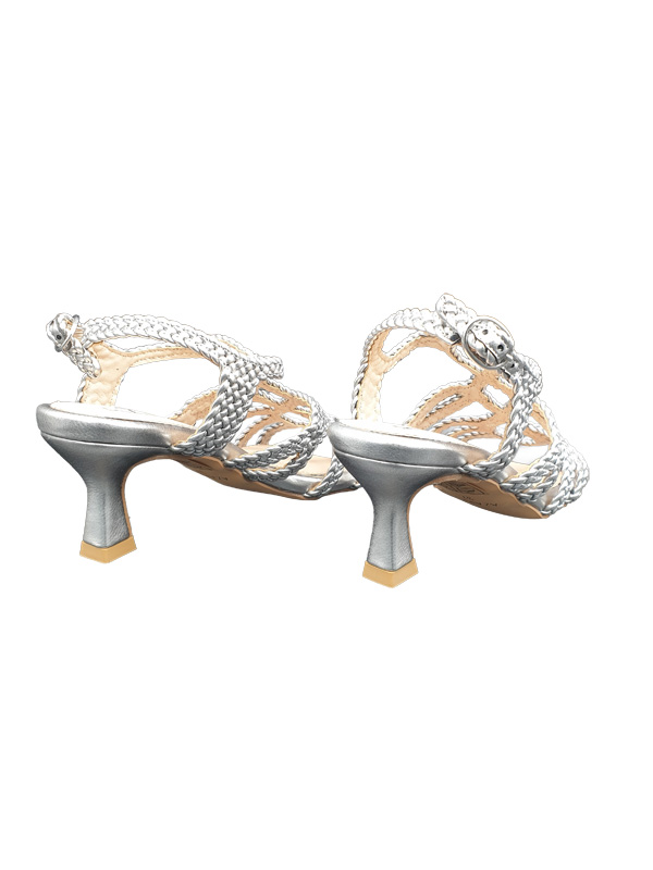 SANDALIAS DE TACON PLATA AZAREY 494L295P - Imagen 4