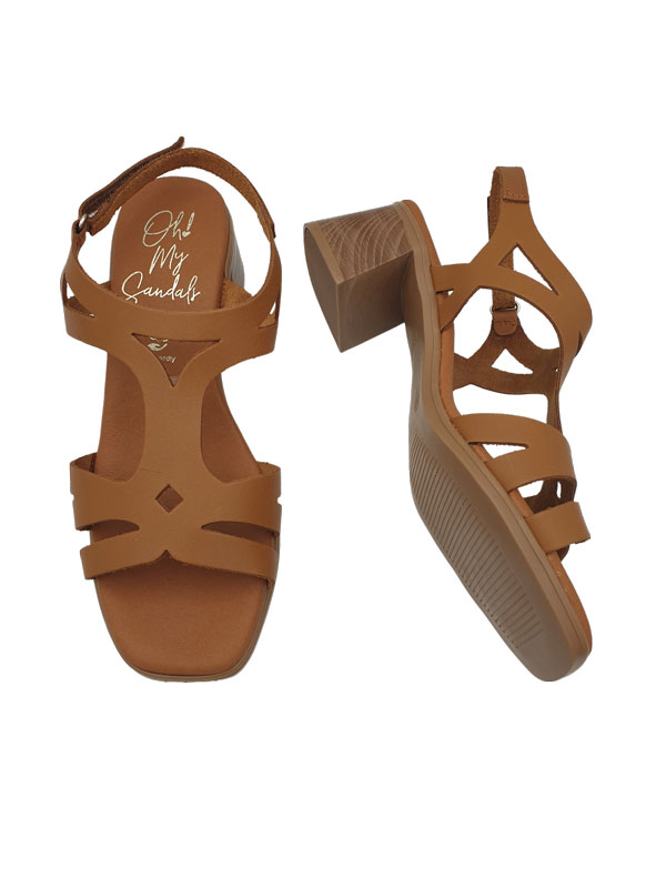 SANDALIAS DE TACON ROBLE OH MY SANDALS 5906 - Imagen 5