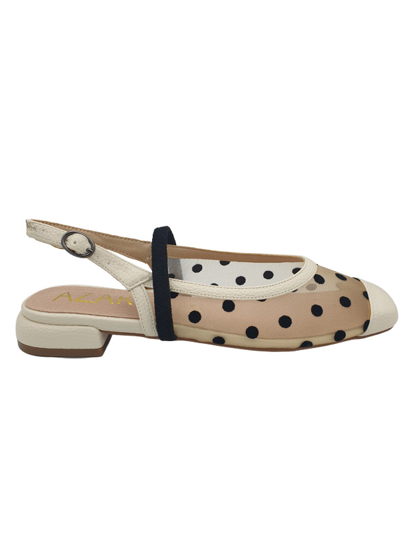 SANDALIAS PLANAS NEGRO BEIGE AZAREY 578W354 - Imagen 2