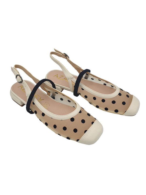 SANDALIAS PLANAS NEGRO BEIGE AZAREY 578W354 - Imagen 3