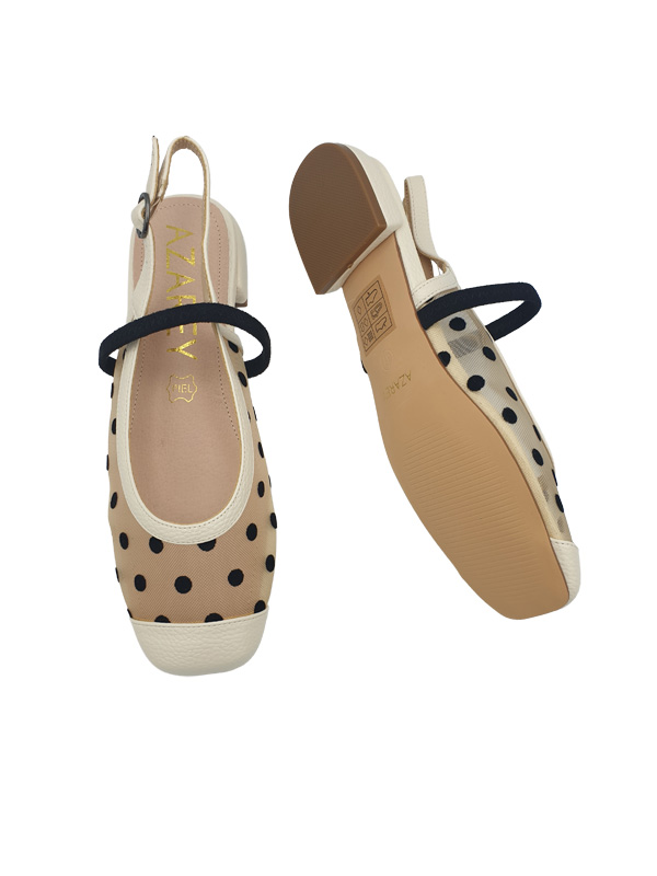 SANDALIAS PLANAS NEGRO BEIGE AZAREY 578W354 - Imagen 5
