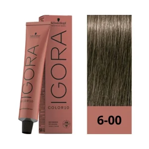 IGORA ROYAL Color10 6-00 Rubio Oscuro Extra Natural – 60 g Cobertura máxima en solo 10 minutos