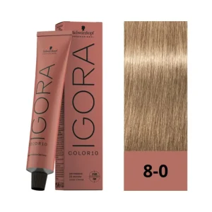 IGORA ROYAL Color10 8-0 Rubio Claro – 60 g Coloración permanente en solo 10 minutos