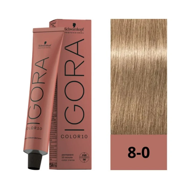 IGORA ROYAL Color10 8-0 Rubio Claro – 60 g Coloración permanente en solo 10 minutos