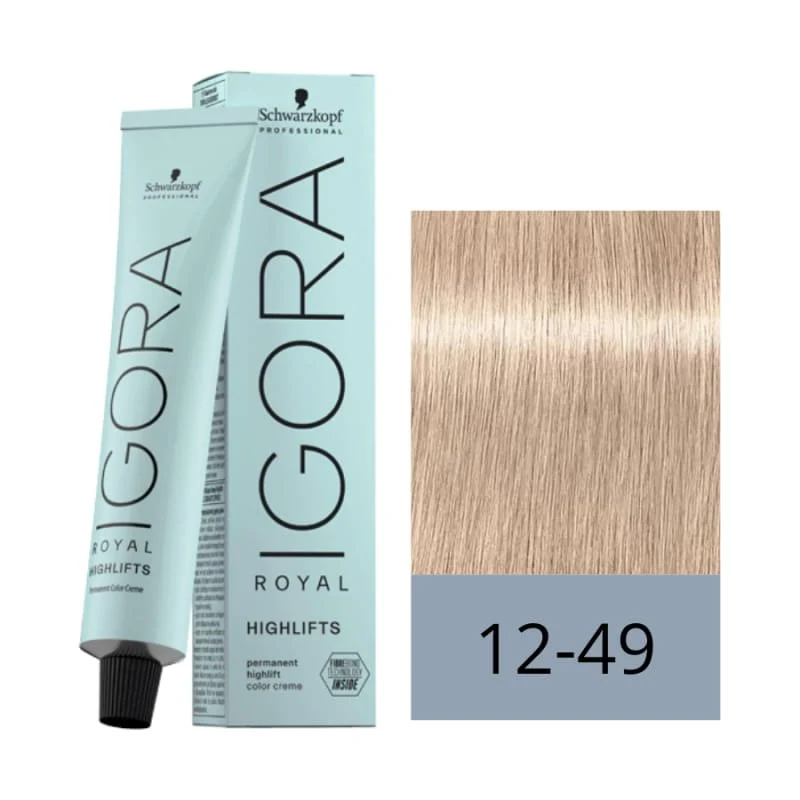 IGORA ROYAL Highlifts 12-49 – Rubio Especial Beige Violeta – 60 g - Imagen 2