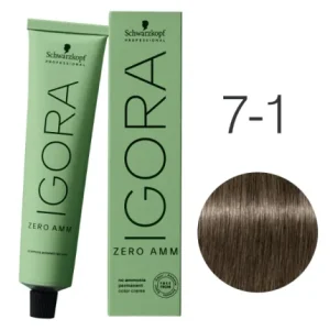 IGORA ROYAL ZERO AMM 7-1 – Rubio Medio Ceniza – 60 g