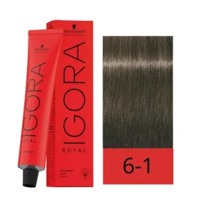 IGORA ROYAL 6-1 Rubio Oscuro Ceniza – 60 g