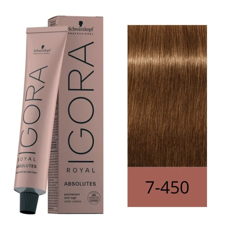 IGORA ROYAL ABSOLUTES 7-450 Tono Moda Cálido – 60 g