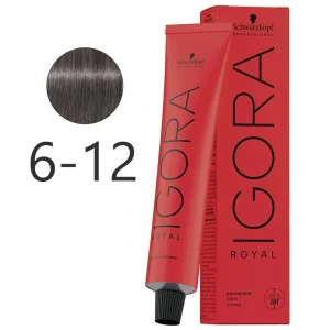 IGORA ROYAL 6-12 Rubio Oscuro Ceniza Cendré – 60 g