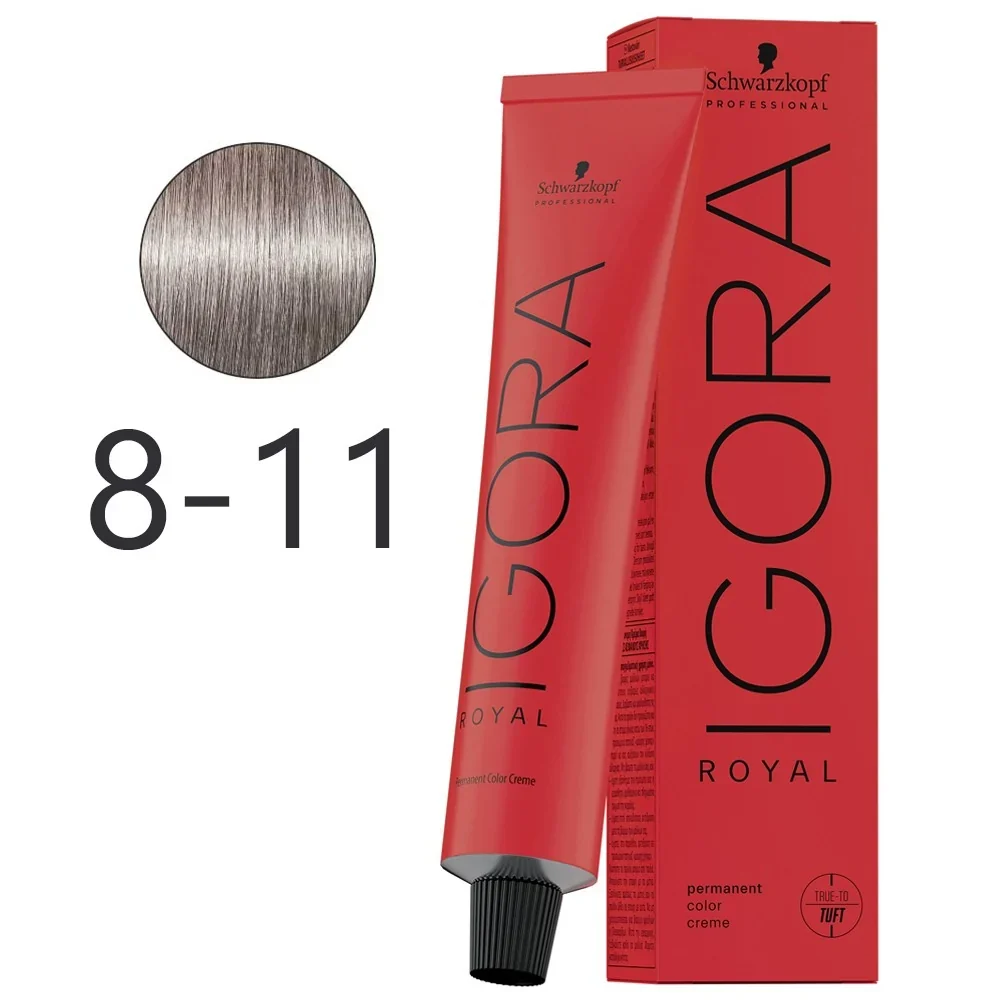 IGORA ROYAL 8-11 Rubio Claro Ceniza Intenso – 60 g
