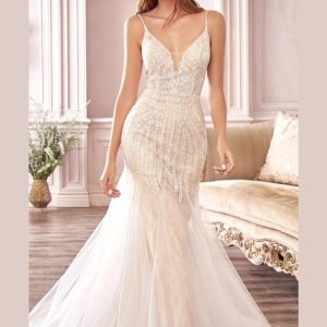 Vestido Sirena Brillo Tirantes