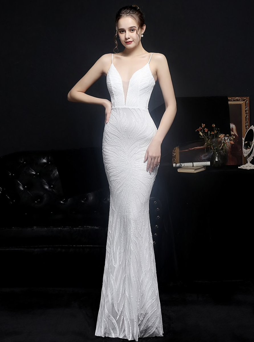 Vestido Novia Sirena Tirantes - Imagen 2