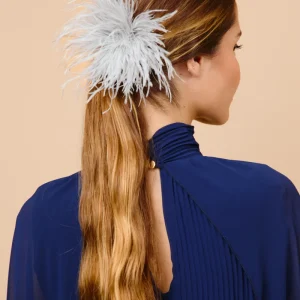 Tocado Pompón gris