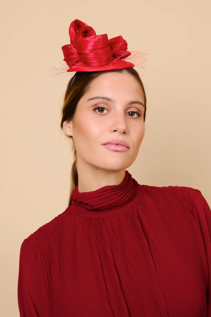 Tocado Efigenia rojo - Imagen 2