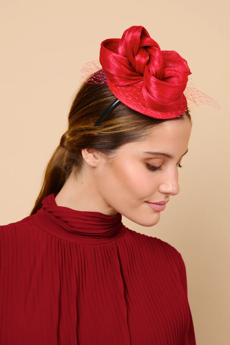Tocado Efigenia rojo - Imagen 3