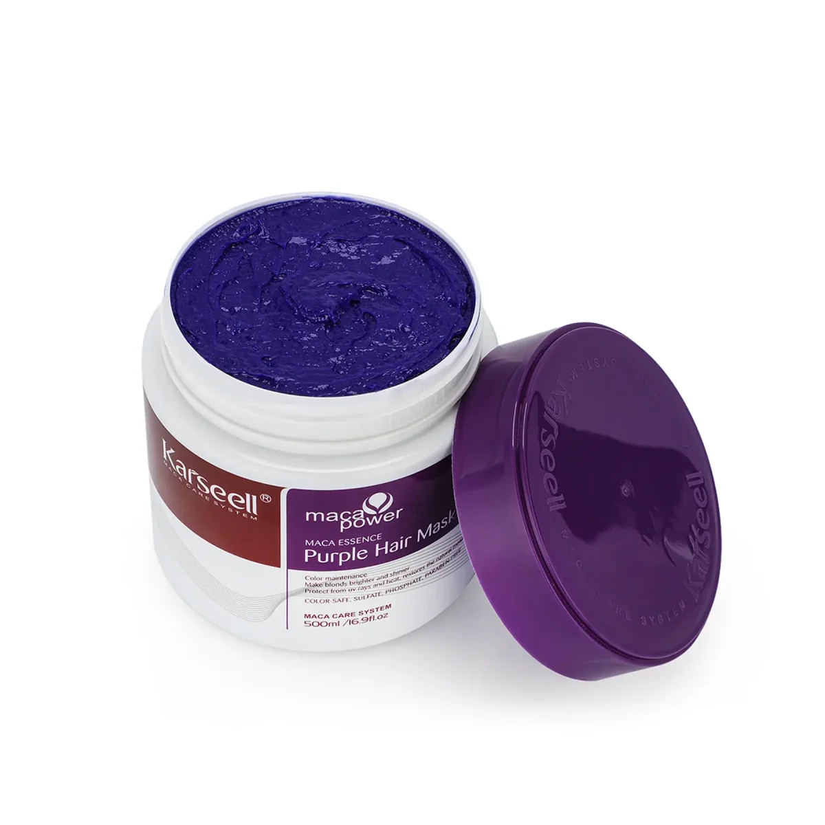 Karseell Purple Hair Mask – 500 ml Mascarilla matizadora para neutralizar amarillos y nutrir profundamente - Imagen 3