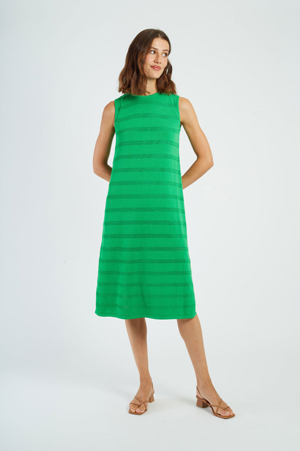 VESTIDO VERDE DERHY P6120205 FLORENCE