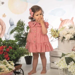 Vestido Niña Vichy Rojo – Belén Costales