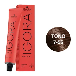 IGORA ROYAL 7-55 Rubio Medio Dorado Extra – 60 g