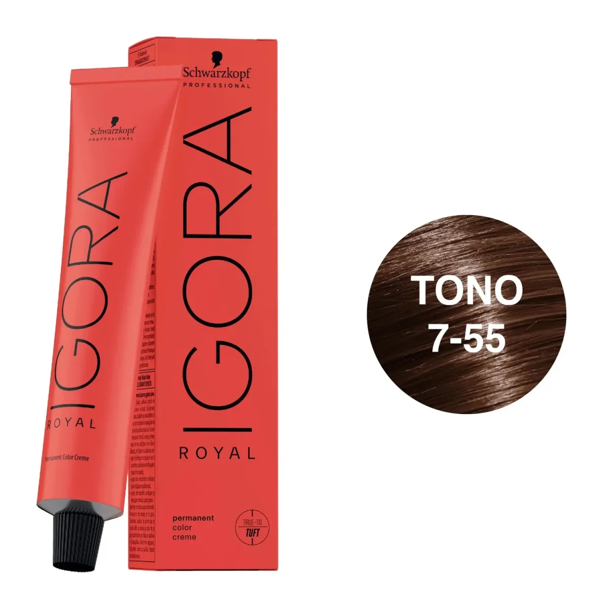 IGORA ROYAL 7-55 Rubio Medio Dorado Extra – 60 g