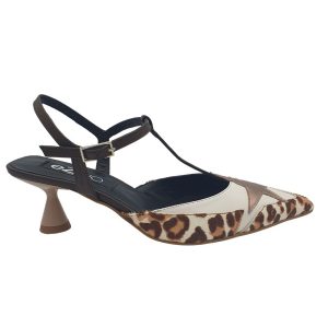 ZAPATOS DE TACON BEIG MARRON EZZIO 56541