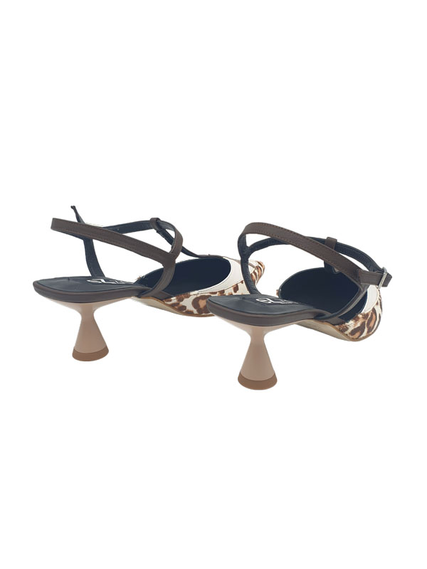 ZAPATOS DE TACON BEIG MARRON EZZIO 56541 - Imagen 4