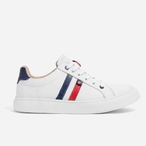Deportivos Tommy en Cuero Blanco